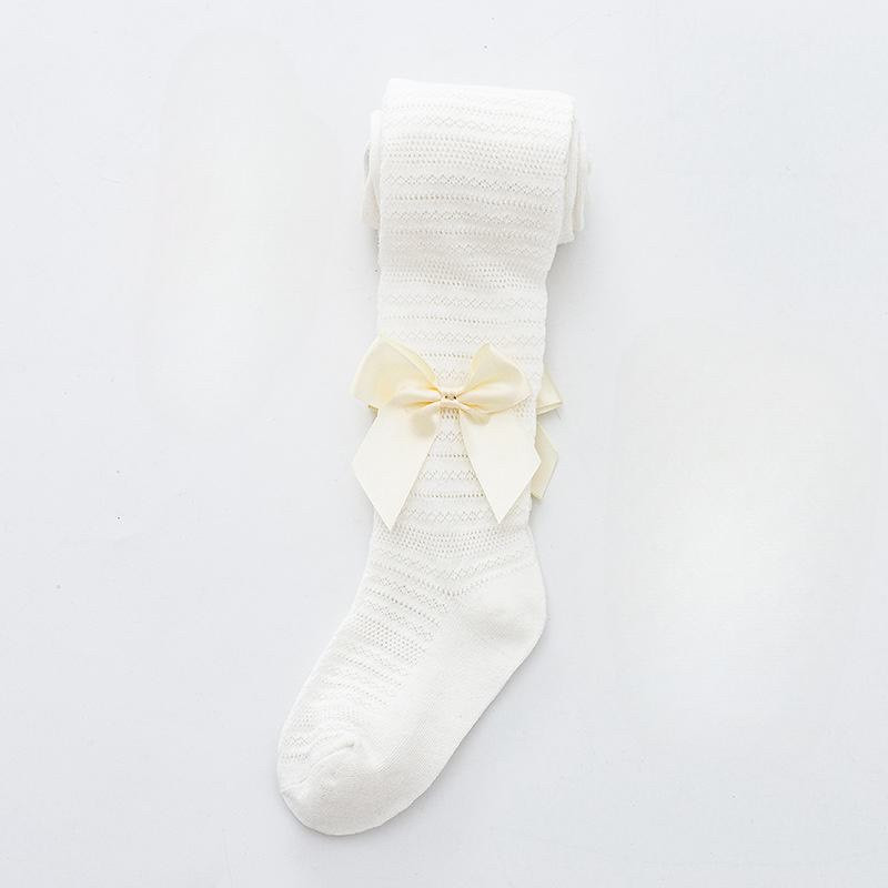Girls Pack of 3 Cotton Tights Thin Hollowed Net Summer with Bowknot 1Y-8Y